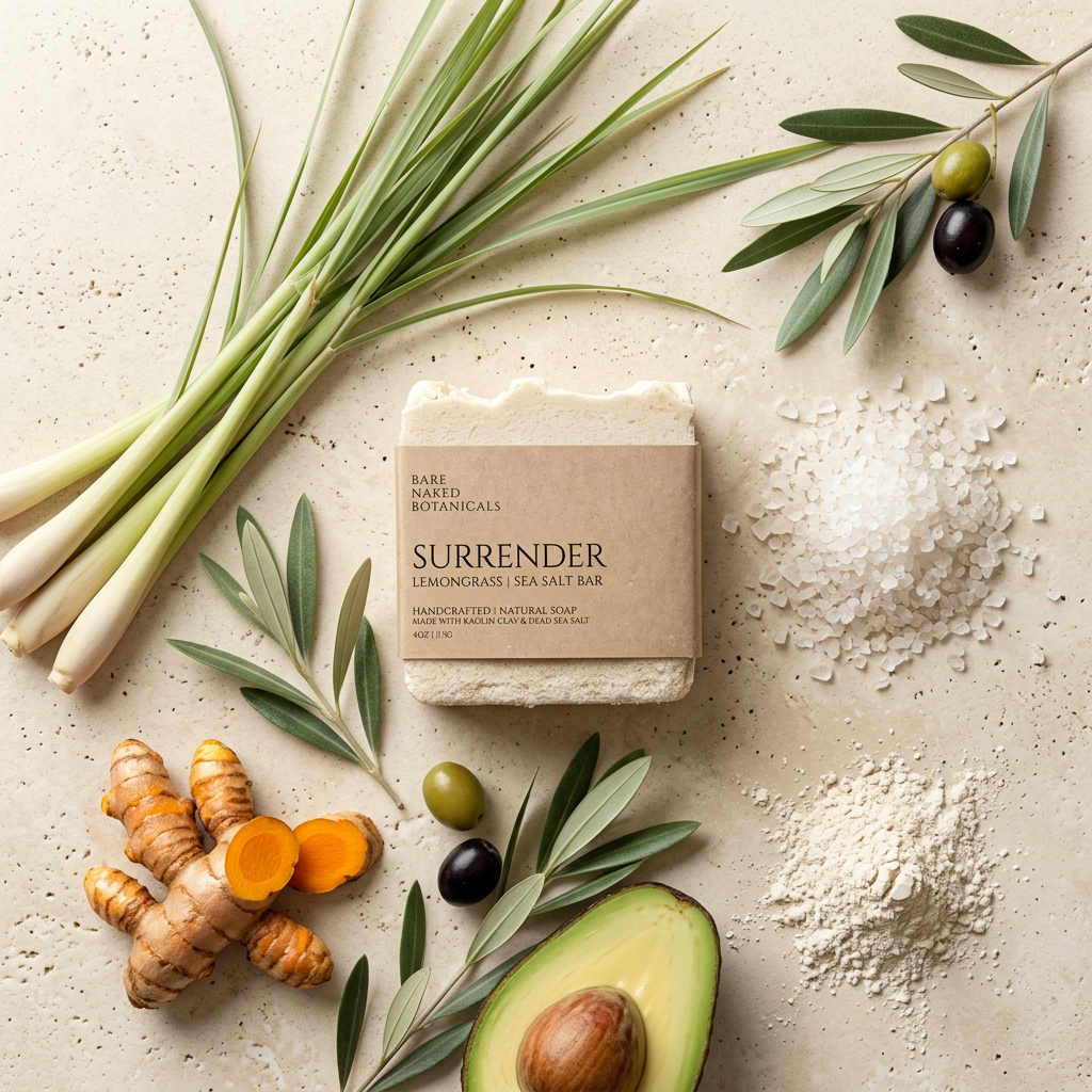 Surrender Lemongrass + Dead Sea Salt Bath Bar