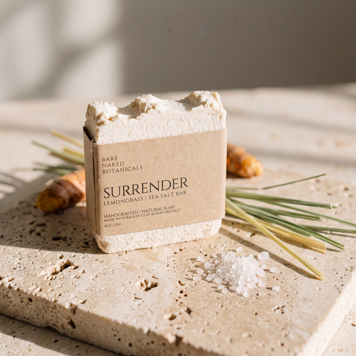 Surrender Lemongrass + Dead Sea Salt Bath Bar